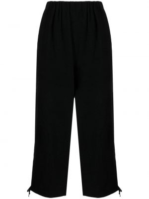 Vlněné rovné kalhoty Comme Des Garçons Tao černé