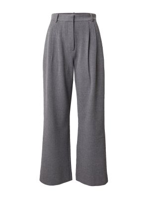 Pantaloni plissettati Abercrombie & Fitch grigio