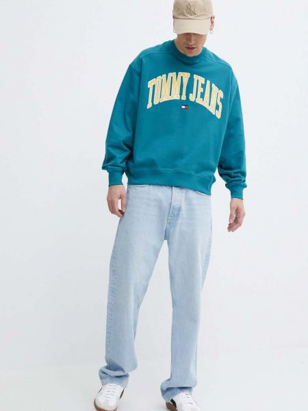 Хлопковый свитер с принтом Tommy Jeans