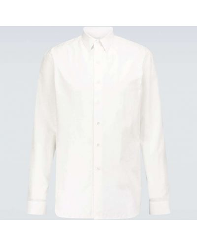 Camicia di cotone in tessuto jacquard Berluti bianco