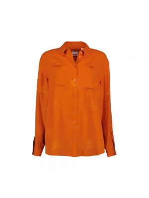Koszula Burberry pomarańczowa