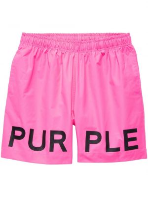 Pantaloni scurți cu imagine Purple Brand