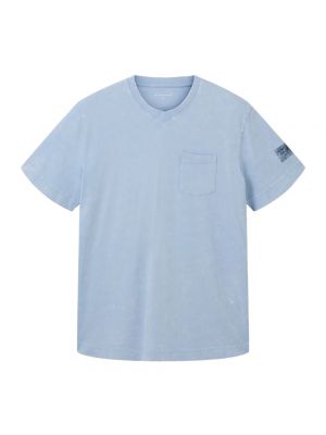 T-shirt mit v-ausschnitt Tom Tailor blau