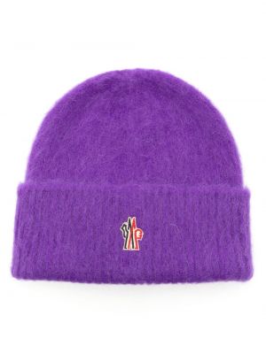 Vlnená čiapka Moncler Grenoble fialová