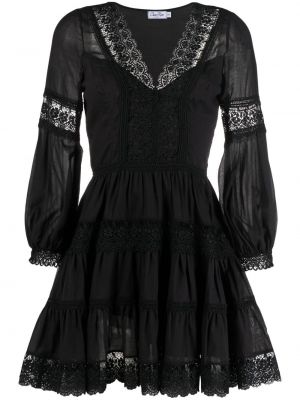 Хлопковое платье с вышивкой Charo Ruiz Ibiza, черное