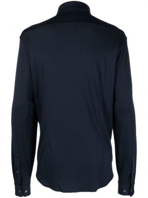 Dūnu krekls ar pogām Calvin Klein zils