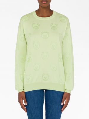 Žakarda džemperis Moschino zaļš