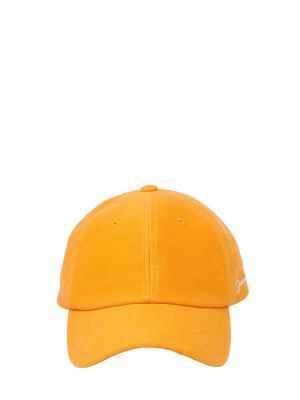 Medvilninis kepurė Jacquemus oranžinė