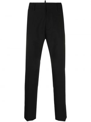Pantalones rectos de cintura alta Dsquared2 negro