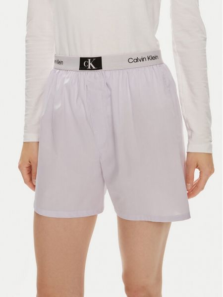Pidžama bootcut Calvin Klein Underwear ljubičasta