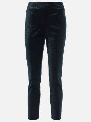 Aksamitne proste spodnie slim fit Veronica Beard czarne