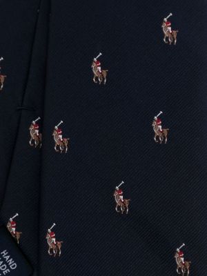 Cravate en soie à imprimé brodée Polo Ralph Lauren