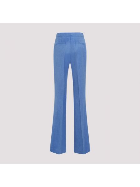 Pantalones de cintura alta de lana Gabriela Hearst azul