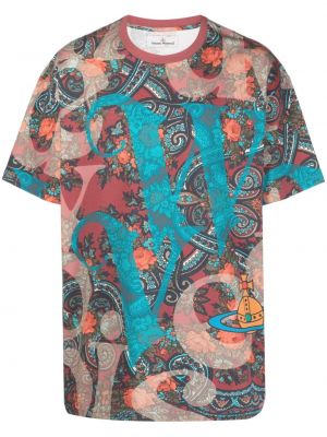Bavlněné tričko s potiskem s paisley potiskem Vivienne Westwood