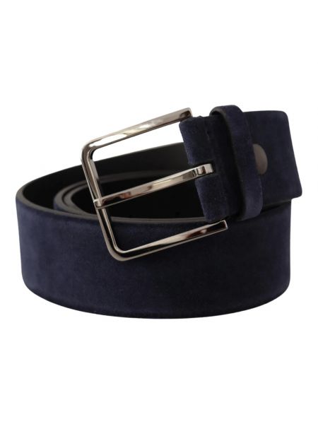 Cinturón de cuero con hebilla de terciopelo‏‏‎ Dolce & Gabbana