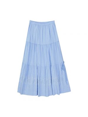 Niebieska spódnica midi bawełniana See By Chloe