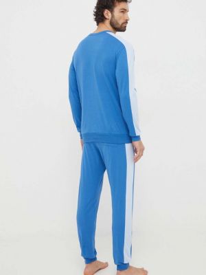 Pamučna pidžama United Colors Of Benetton plava