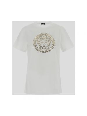 Camiseta de algodón Versace blanco