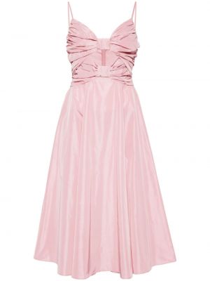 Μίντι φόρεμα με φιόγκο Staud ροζ