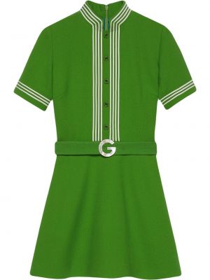 Vestido a rayas Gucci verde