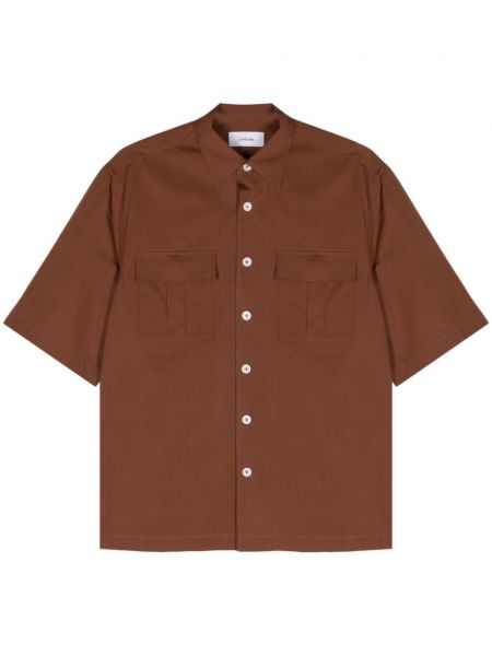 Medvilninė marškiniai Lardini ruda