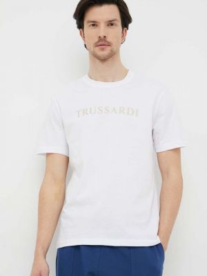 Хлопковая футболка Trussardi белая