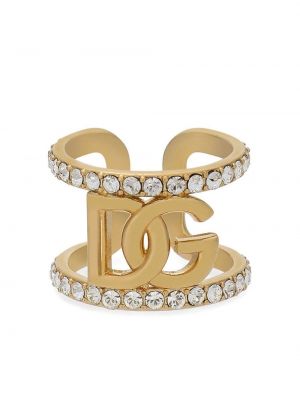 Anello con cristalli Dolce & Gabbana oro
