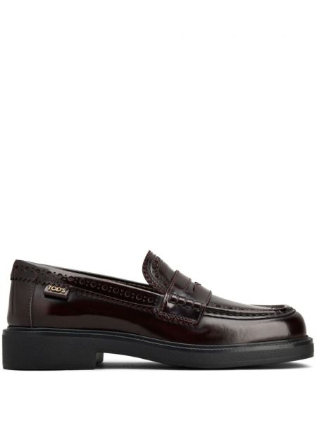 Læder brogues Tod's rød