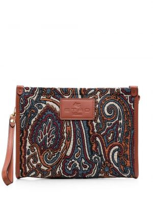 Paisley baskılı clutch çanta Etro kahverengi