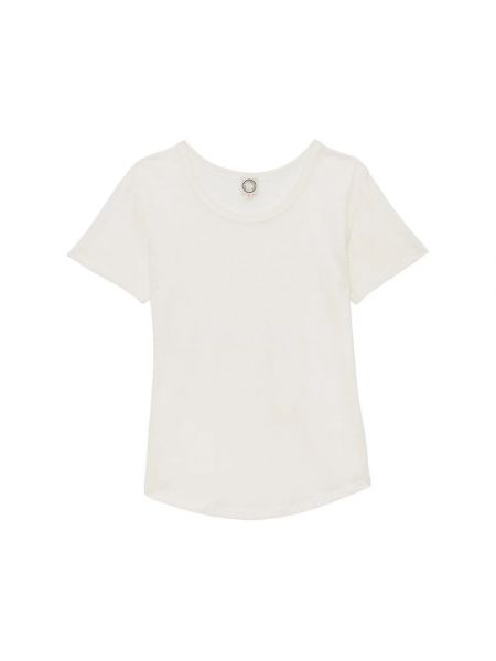 Elegante leinen t-shirt Ines De La Fressange Paris weiß