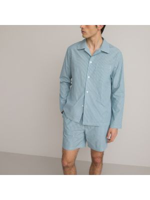 Pijama a rayas con estampado manga larga La Redoute Collections azul