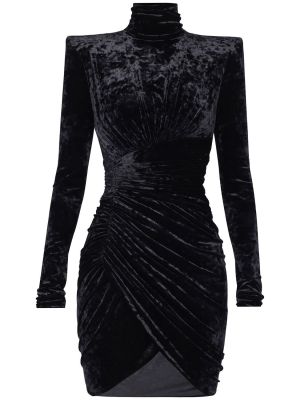 Sametové mini šaty Alexandre Vauthier černé