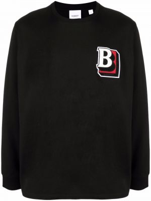 Bomull sweatshirt Burberry svart