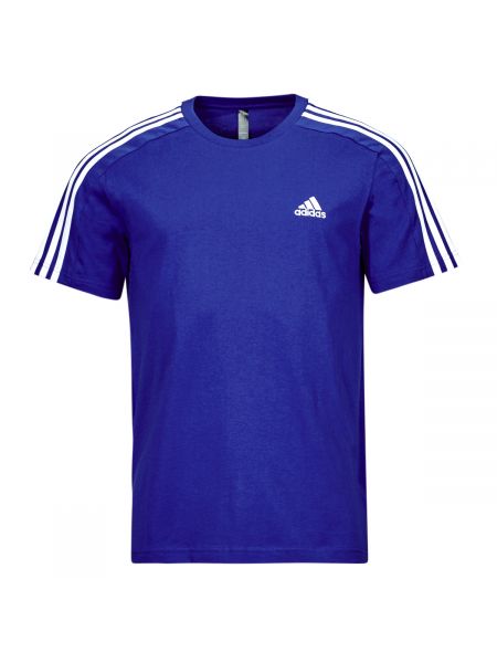 Rövid ujjú jersey csíkos póló Adidas kék