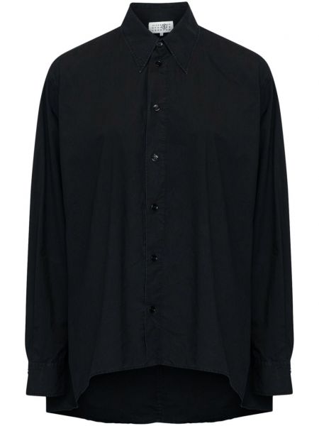 Chemise longue en coton Mm6 Maison Margiela noir