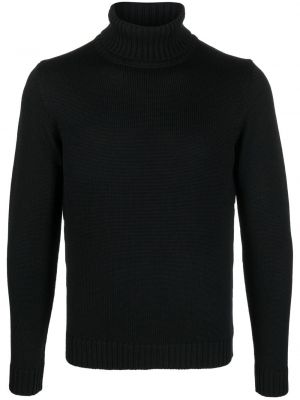 Vlnený sveter Zanone čierna