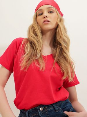 Majica Trend Alaçatı Stili crvena