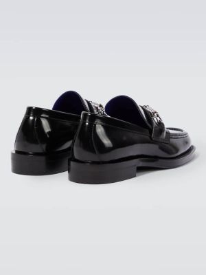 Loafers di pelle Burberry nero