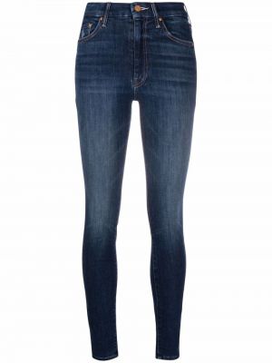 Jeans skinny taille haute Mother bleu