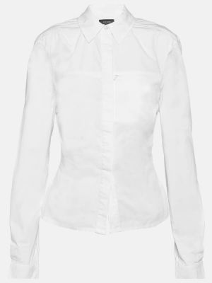 Памучна риза Entire Studios бяло