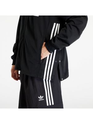 Φούτερ με κουκούλα με φερμουάρ Adidas Originals μαύρο