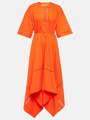 Aszimmetrikus midi ruha Roksanda narancsszínű
