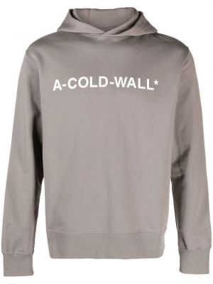 Bluza z kapturem z nadrukiem A-cold-wall* szara