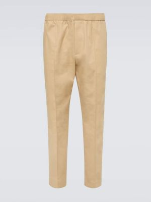 Pantalones de algodón Lanvin beige