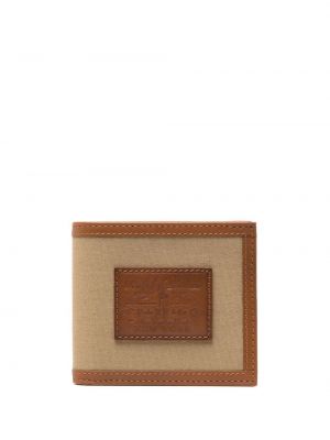Portfel skórzane Polo Ralph Lauren - beżowy