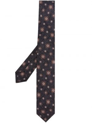 Cravată de mătase cu imprimeu geometric Kiton