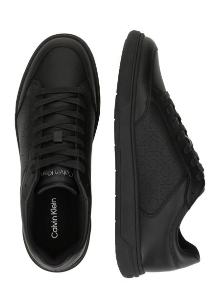 Nėriniuotos ilgaauliai batai su raišteliais Calvin Klein juoda
