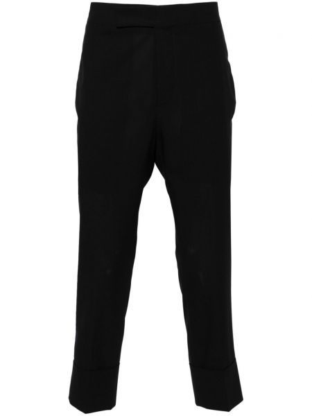 Vlněné kalhoty Sapio černé