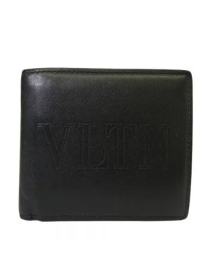 Portefeuille en cuir Valentino Vintage noir