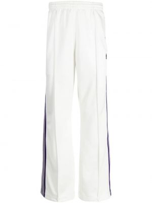 Sportovní kalhoty s výšivkou Needles bílé